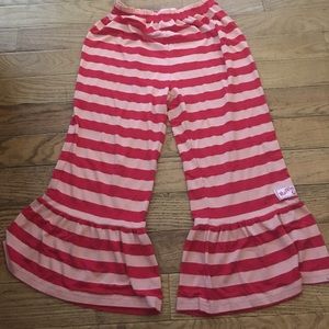 Ruffle Girl Capri ruffles size Sm red/pale pink